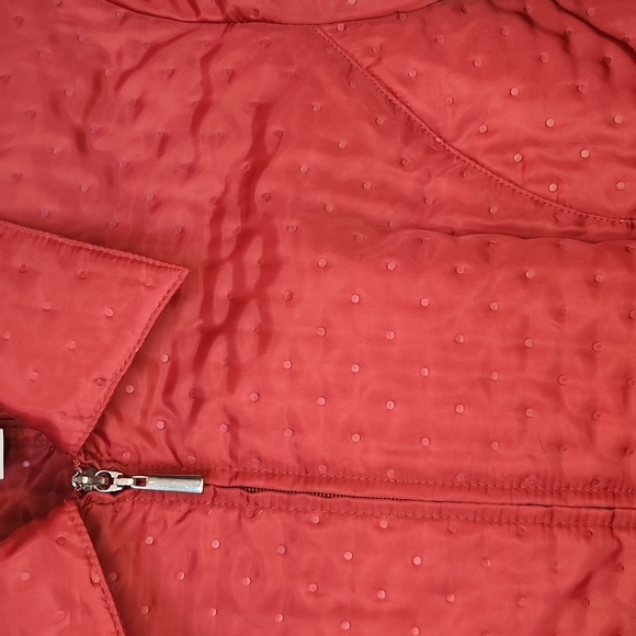 TALBOTS dotted full zip jacket. Size 8.  Beautiful  color. - Picture 3 of 9